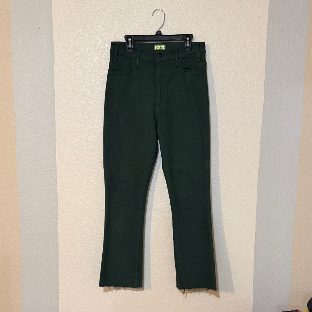 Mother Hustler Ankle Fray Green Women's Jeans